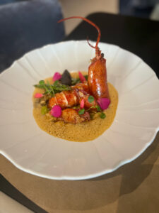 Homard rôti, bisque au safran